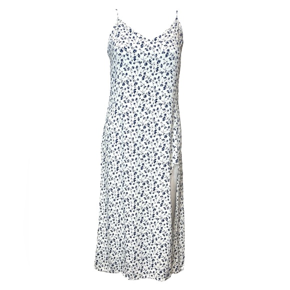 Reformation Dresses & Skirts - Reformation blue and white floral Crimini Midi Dress with side split